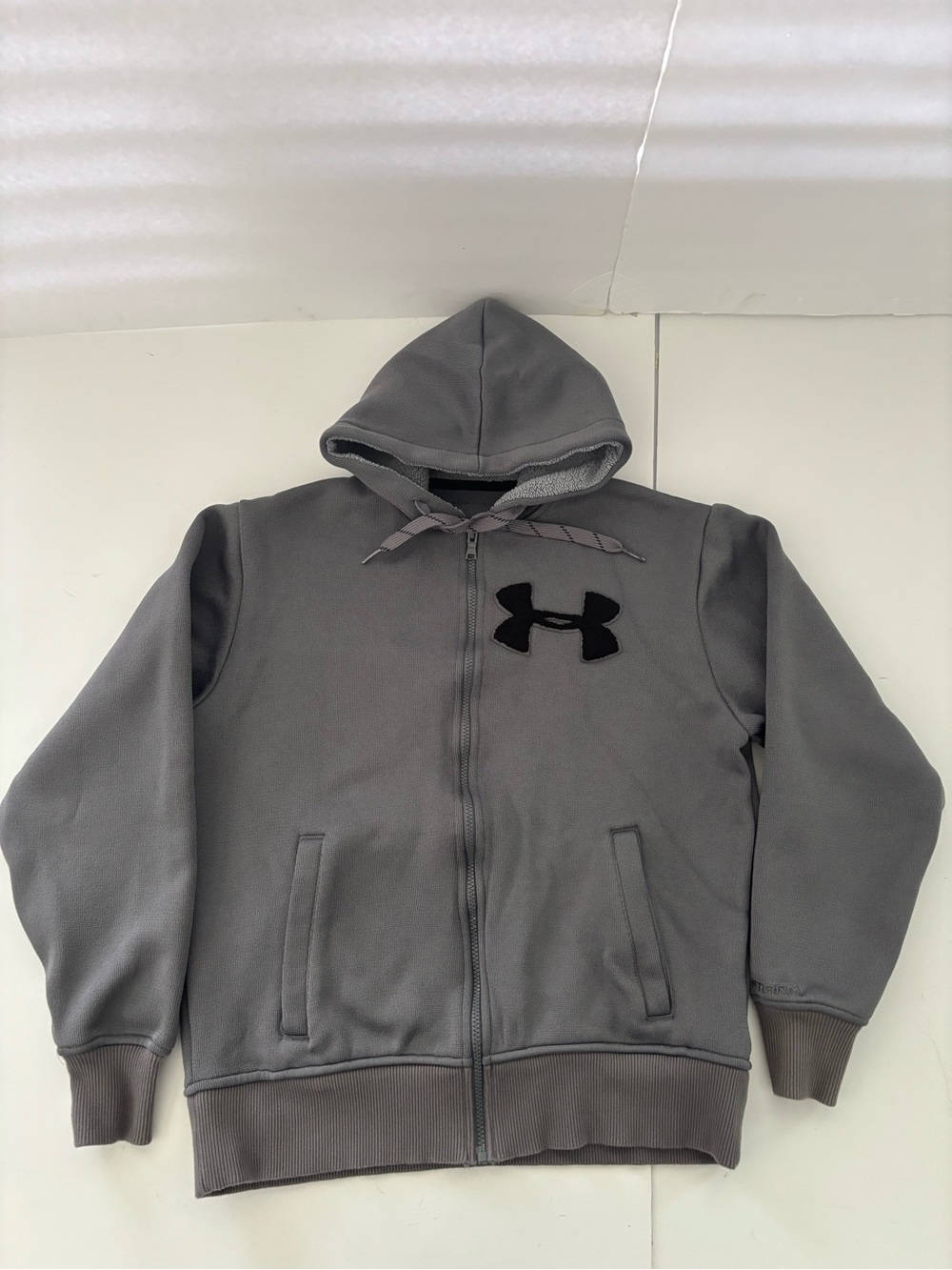 Under Armour Gray Hooded Zip-Up Sweatshirt